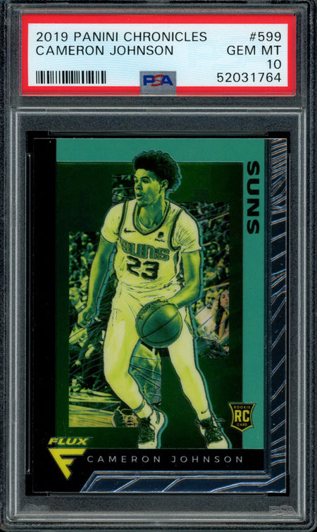 CAMERON JOHNSON PSA 10 2019-20 Panini Chronicles RC Flux #599 Basketball Base Graded Cards RC - Hobby Gems