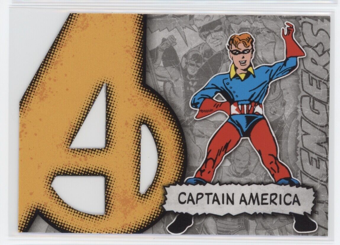CAPTAIN AMERICA 2012 UD Marvel Beginnings 2 Avengers Die-Cuts #A7 Marvel Insert - Hobby Gems