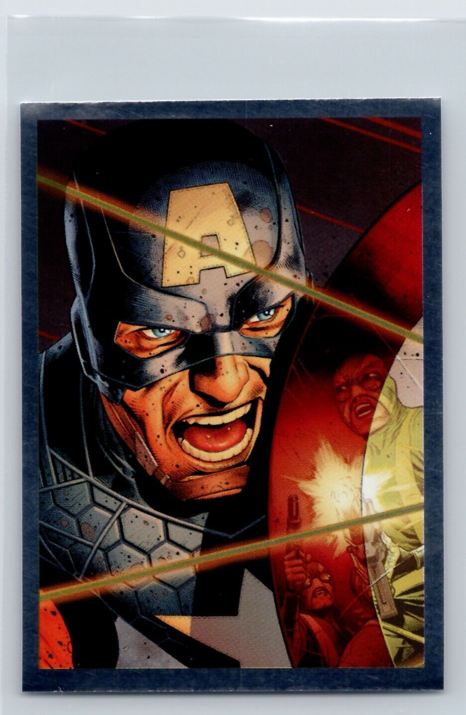 CAPTAIN AMERICA 2017 Panini Marvel Superheroes Silver Foil Sticker #42 C1 Marvel Sticker - Hobby Gems
