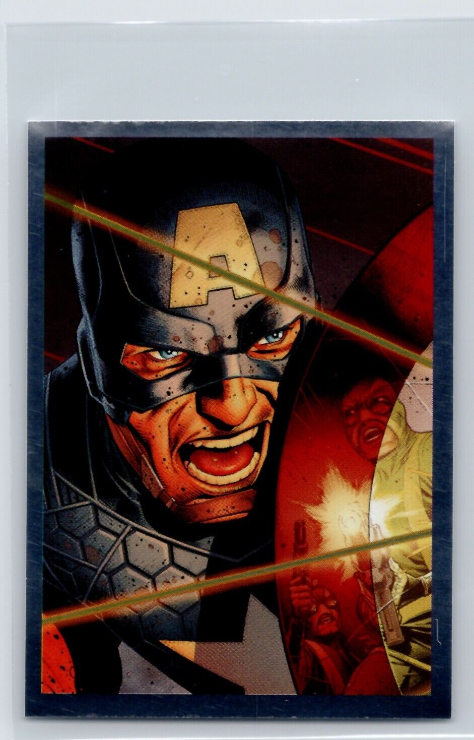 CAPTAIN AMERICA 2017 Panini Marvel Superheroes Silver Foil Sticker #42 C2 Marvel Sticker - Hobby Gems