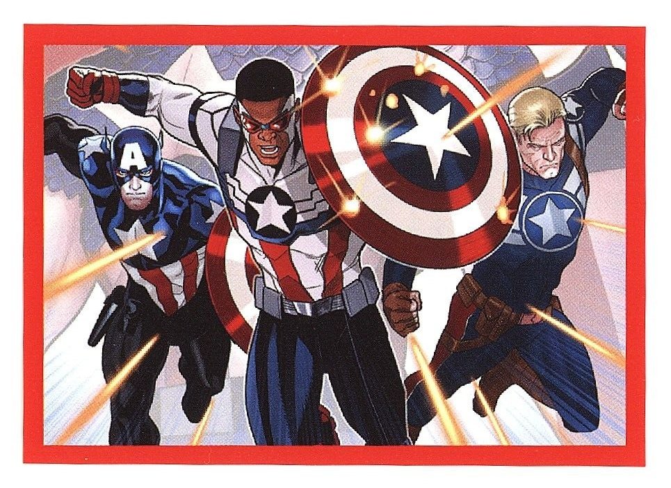 CAPTAIN AMERICA 2017 Panini Marvel Superheroes Sticker #47 Marvel Sticker - Hobby Gems