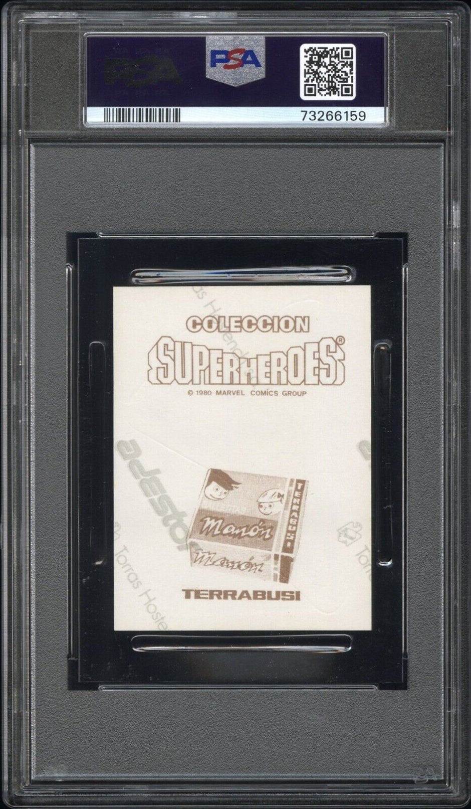 CAPTAIN MARVEL PSA 8 1980 Terrabusi Marvel Superheroes Sticker #242 Marvel Graded Cards Sticker - Hobby Gems