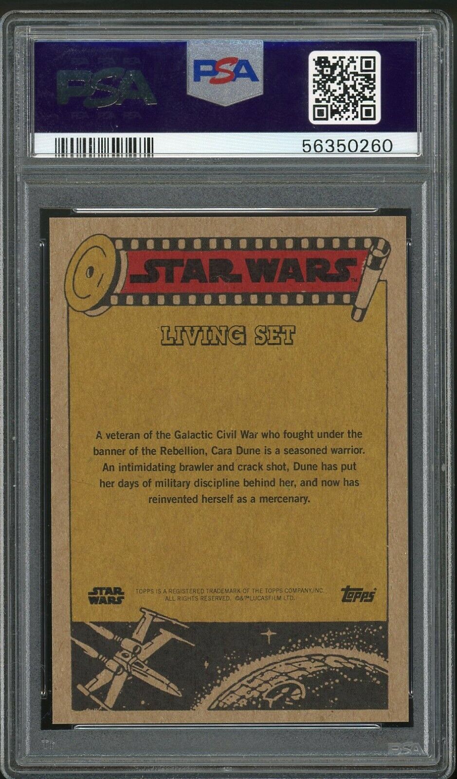 CARA DUNE PSA 10 2020 Topps Star Wars Living Set #127 Star Wars Base Graded Cards Short Print - Hobby Gems