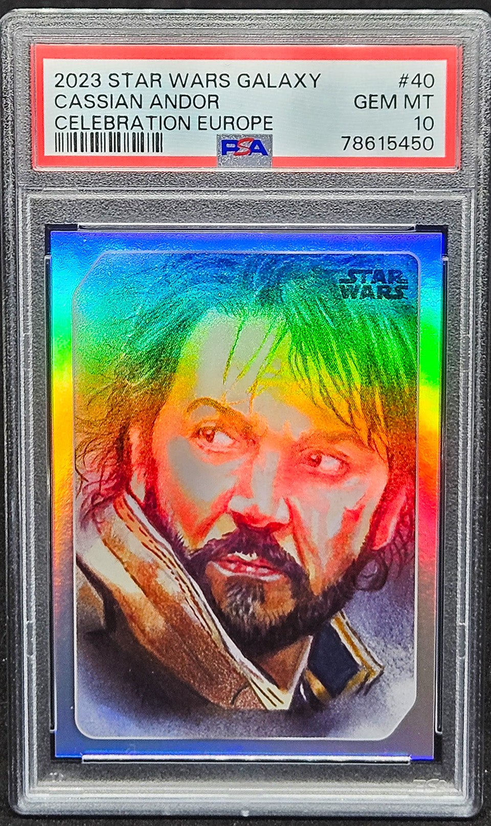 CASSIAN ANDOR PSA 10 2023 Star Wars Galaxy Celebration Europe #40 Star Wars Base Graded Cards - Hobby Gems