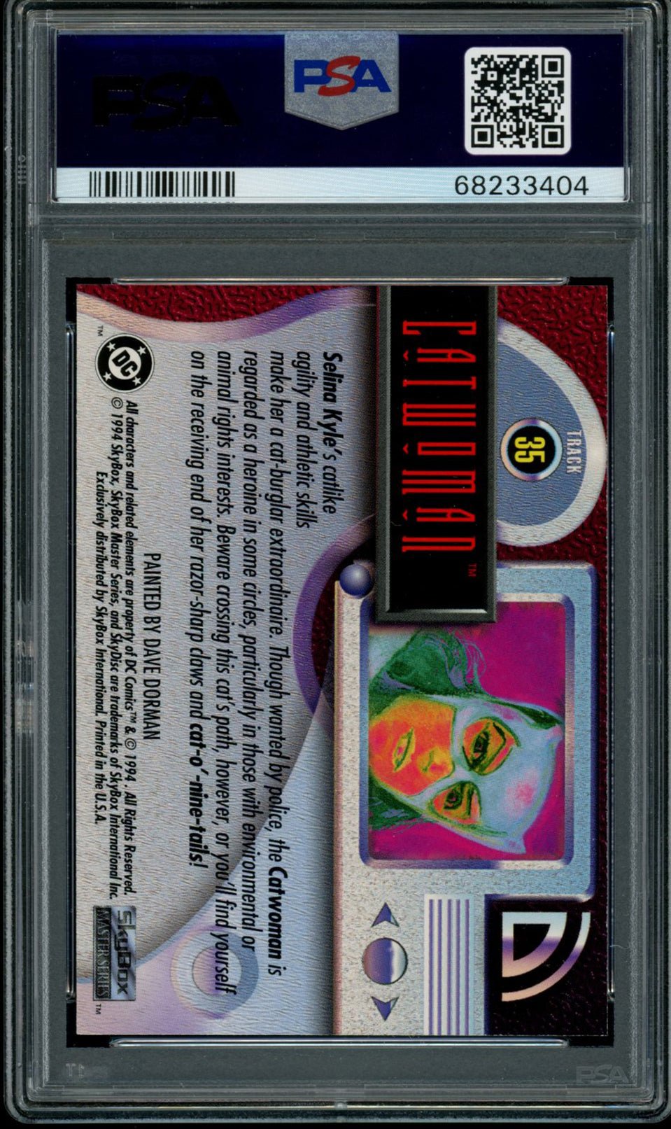 CATWOMAN PSA 9 1994 Skybox DC Master Series #35 DC Comics Base Graded Cards - Hobby Gems