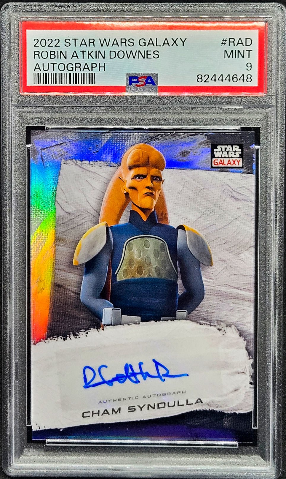 CHAM SYNDULLA PSA 9 2022 Topps Chrome Star Wars Galaxy Auto #GA-RAD Star Wars Autograph Graded Cards Insert - Hobby Gems