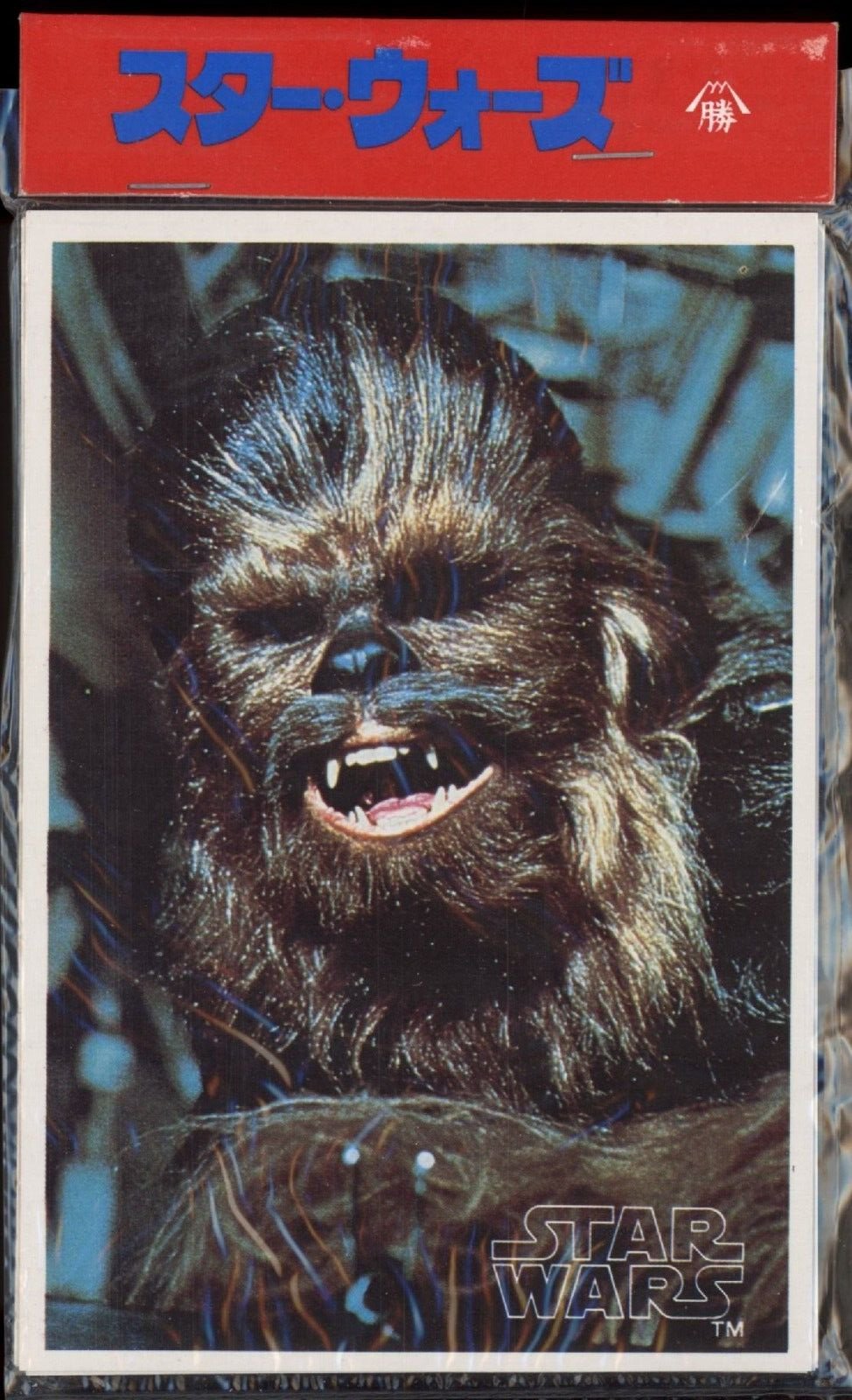 CHEWBACCA 1977 Star Wars Japan Topps Yamakatsu Large Sealed Pack of 4 Cards Star Wars Sealed Pack - Hobby Gems
