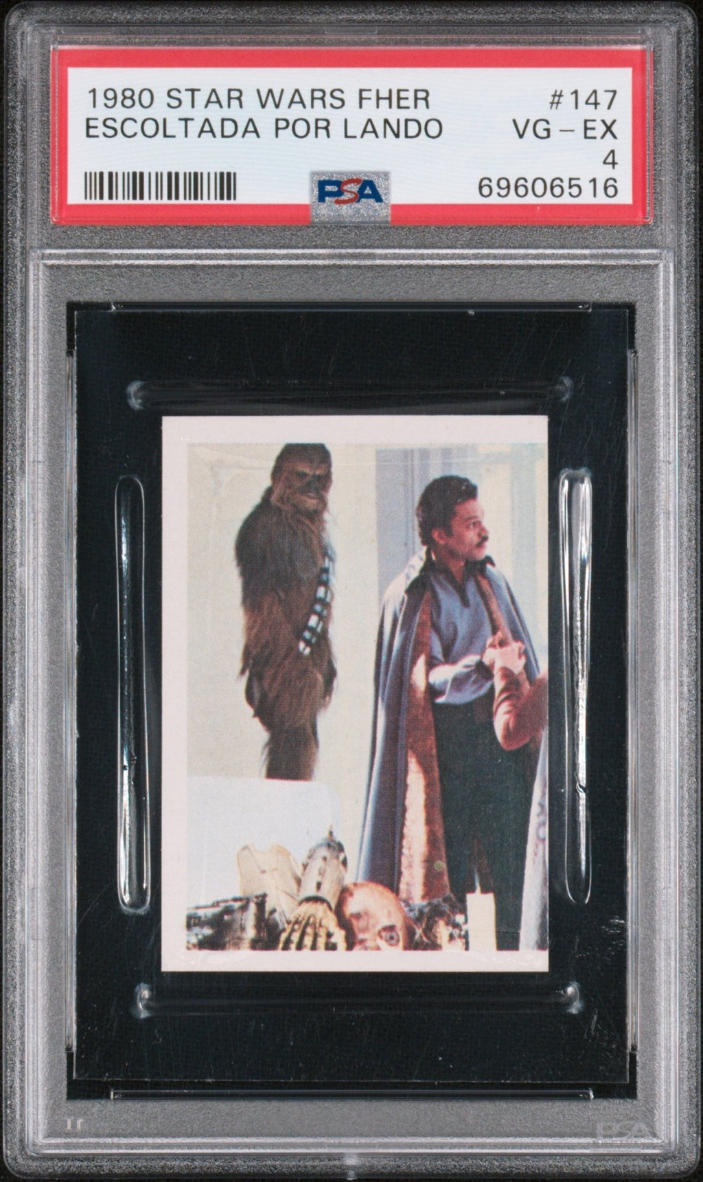 CHEWBACCA LANDO PSA 4 1980 Star Wars Fher Escoltada Por Lando #147 Star Wars Base Graded Cards - Hobby Gems