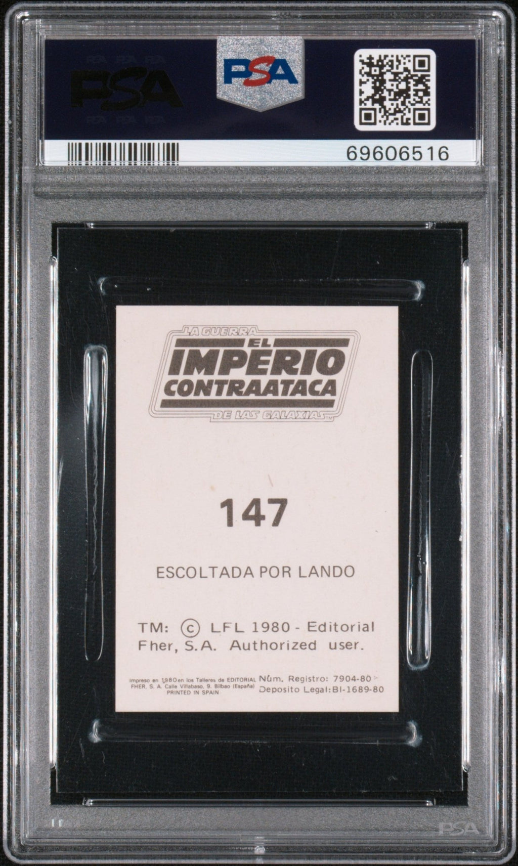 CHEWBACCA LANDO PSA 4 1980 Star Wars Fher Escoltada Por Lando #147 Star Wars Base Graded Cards - Hobby Gems