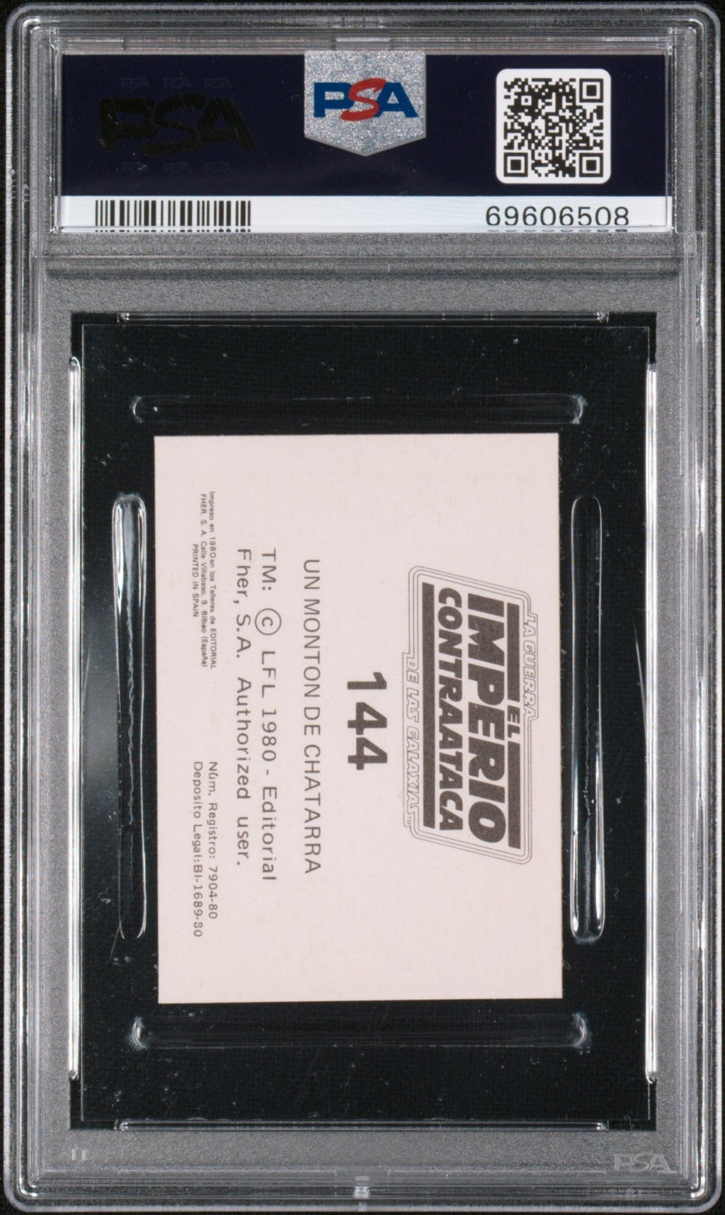 CHEWBACCA PSA 5 1980 Star Wars Fher UN Monton de Chatarra #144 Star Wars Base Graded Cards - Hobby Gems