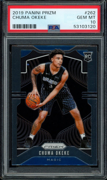 CHUMA OKEKE PSA 10 2019-20 Panini Prizm RC #262 Basketball Base Graded Cards RC - Hobby Gems