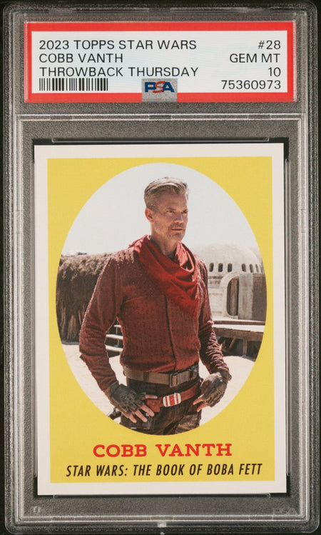 COBB VANTH PSA 10 2023 Topps Star Wars Throwback Thursday TBT #28 C1 Star Wars Base Graded Cards - Hobby Gems