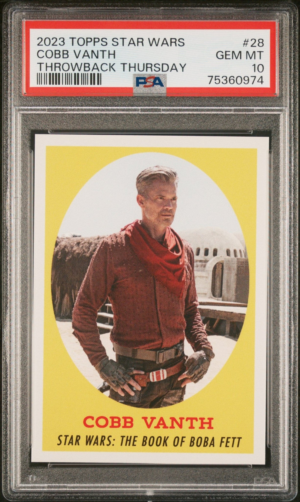 COBB VANTH PSA 10 2023 Topps Star Wars Throwback Thursday TBT #28 C2 Star Wars Base Graded Cards - Hobby Gems