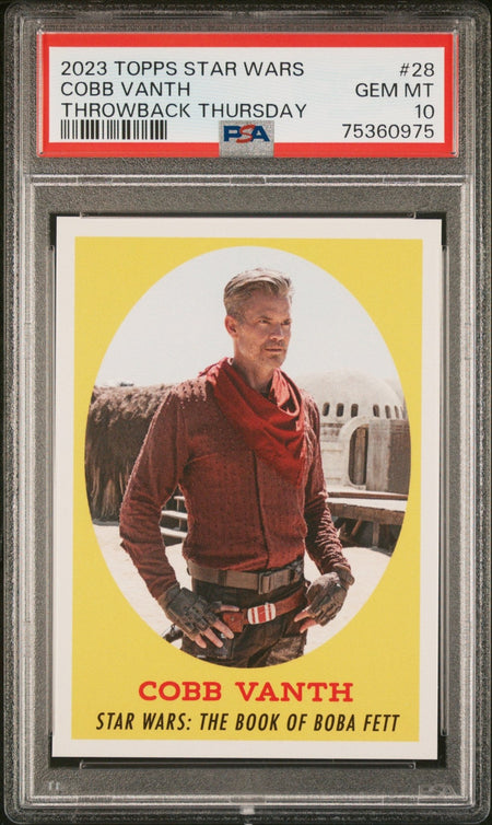 COBB VANTH PSA 10 2023 Topps Star Wars Throwback Thursday TBT #28 C3 Star Wars Base Graded Cards - Hobby Gems