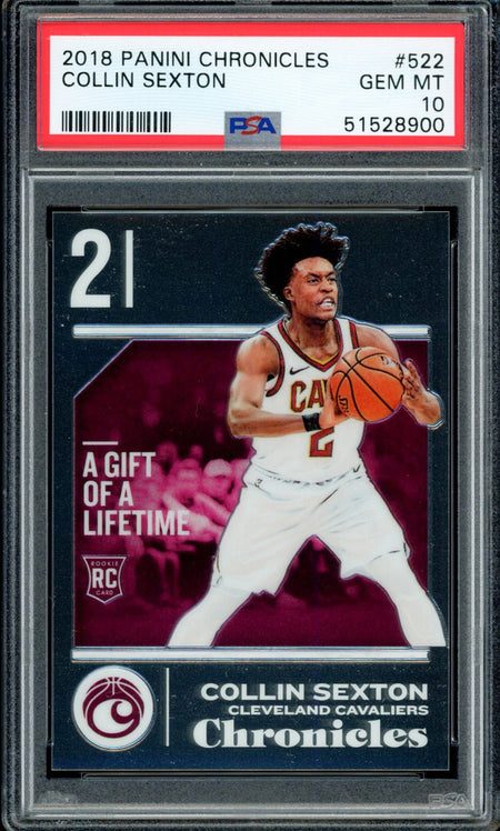 COLLIN SEXTON PSA 10 2018-19 Panini Chronicles RC Optichrome #522 Basketball Base Graded Cards RC - Hobby Gems