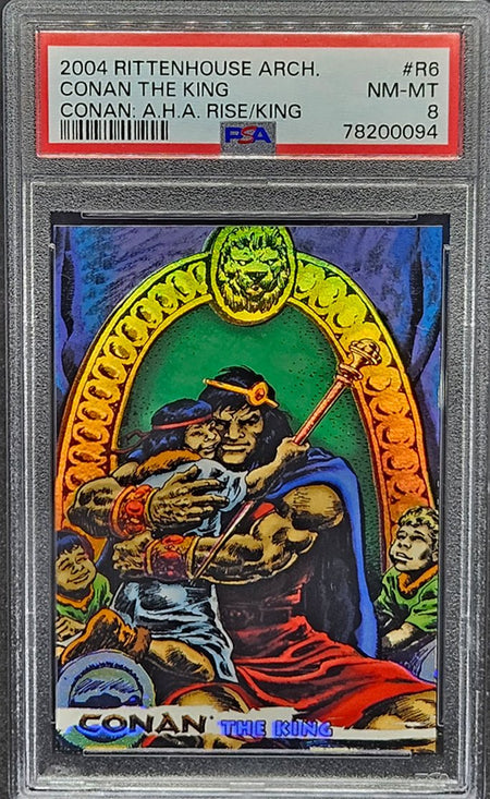 CONAN PSA 8 2004 Marvel Archives Conan Art of the Hyborian Age Refractor #R6 Marvel Graded Cards Parallel - Hobby Gems