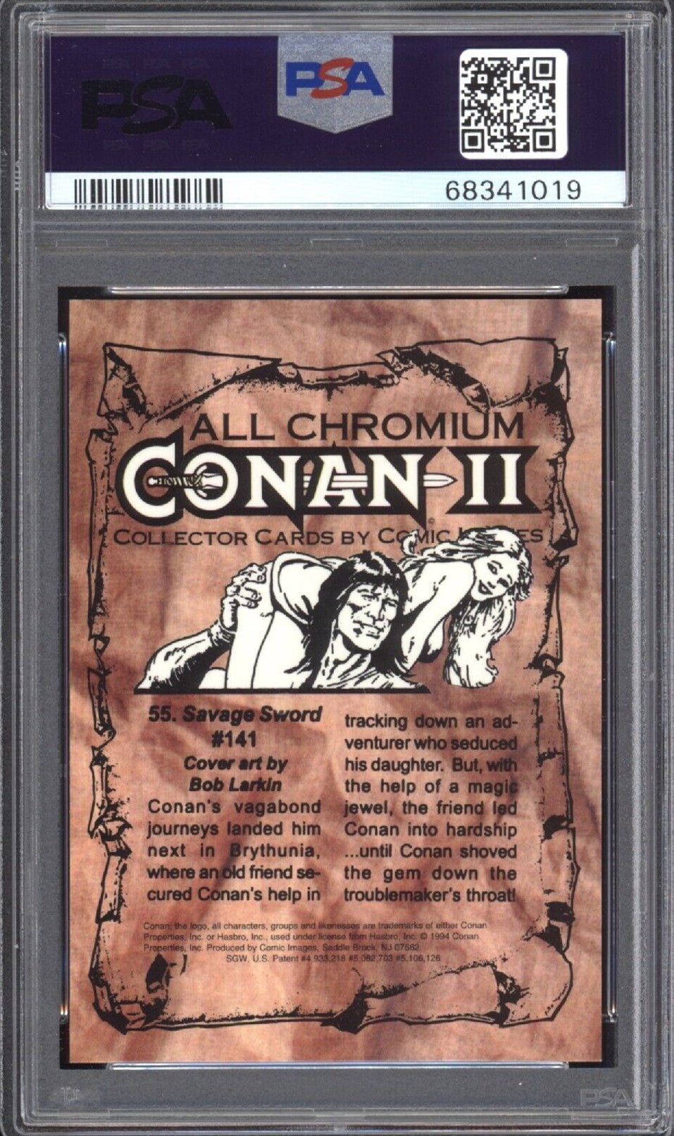 CONAN THE BARBARIAN PSA 10 1994 Comic Images Conan II All Chromium #55 Marvel Base Graded Cards - Hobby Gems