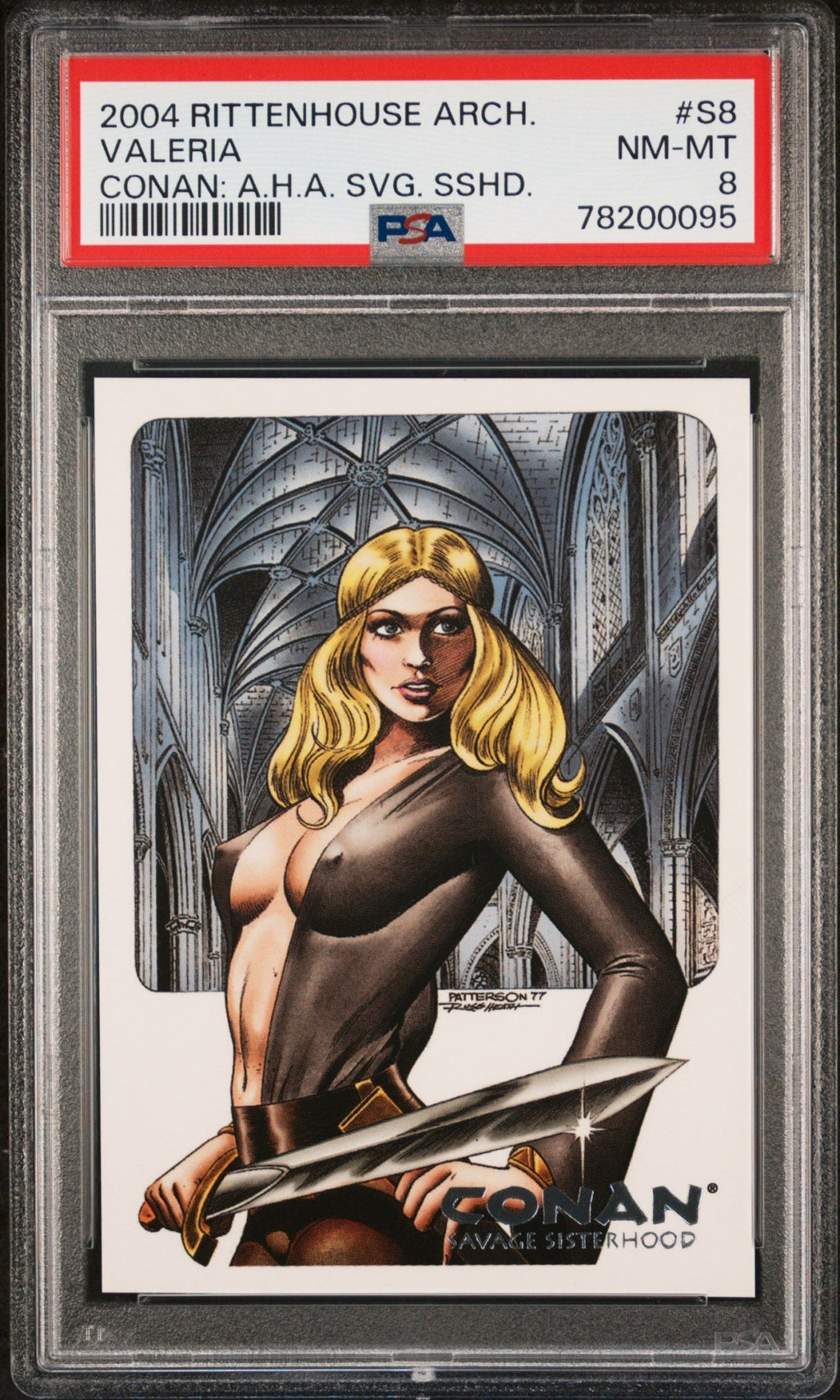 CONAN VALERIA PSA 8 2004 Marvel Archives Conan Art of the Hyborian Age #S8 Marvel Base Graded Cards - Hobby Gems