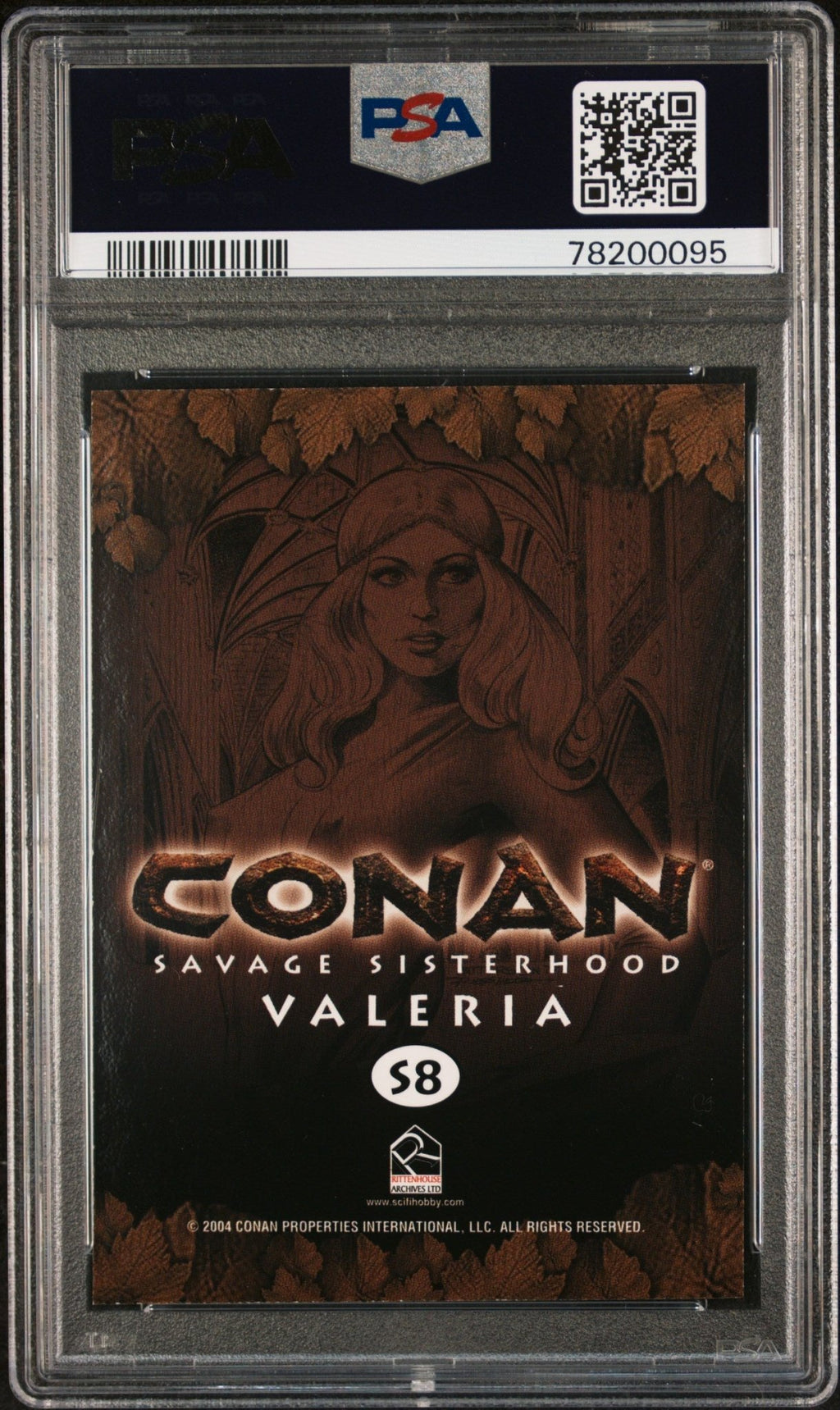 CONAN VALERIA PSA 8 2004 Marvel Archives Conan Art of the Hyborian Age #S8 Marvel Base Graded Cards - Hobby Gems