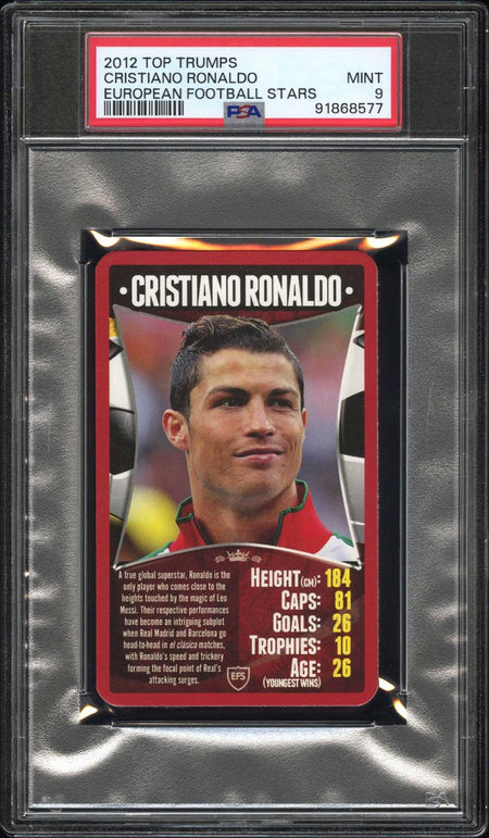 CRISTIANO RONALDO PSA 9 2011 Top Trumps European Football Stars Soccer Base Graded Cards - Hobby Gems