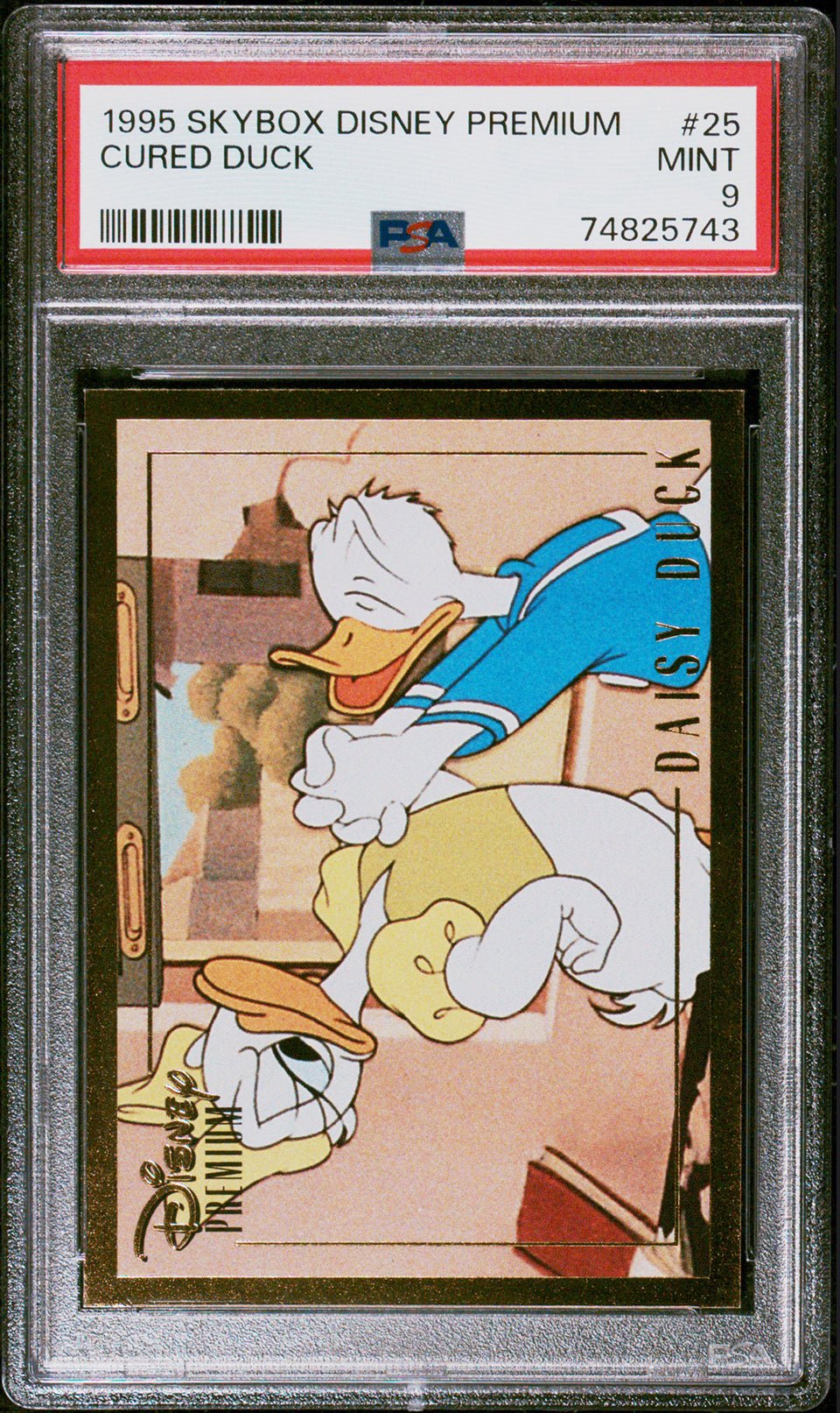 CURED DUCK Daisy & Donald Duck PSA 9 1995 Skybox Disney Premium #25 Disney Base Graded Cards - Hobby Gems