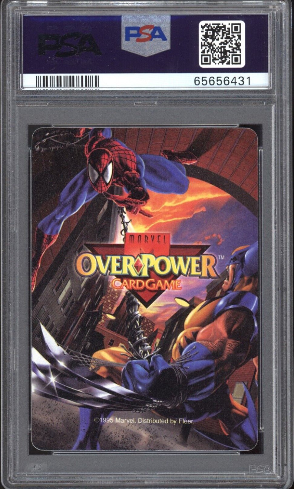 CYCLOPS PSA 9 1995 Marvel Overpower Stat Card Marvel Base Graded Cards - Hobby Gems