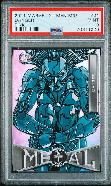 DANGER PSA 9 2020 2021 Skybox Marvel X-men Universe Pink #21 22/75 Marvel Graded Cards Parallel Serial Numbered - Hobby Gems