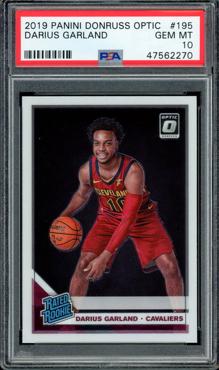 DARIUS GARLAND PSA 10 2019-20 Donruss Optic RC #195 Basketball Base Graded Cards RC - Hobby Gems