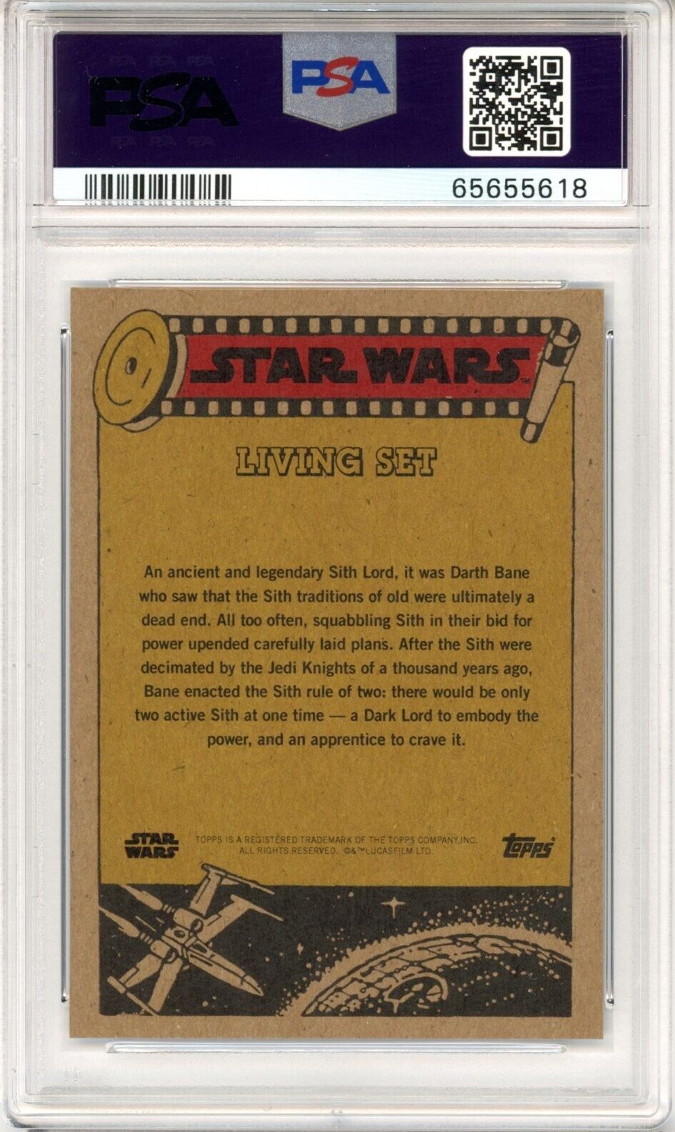 DARTH BANE PSA 10 2021 Topps Star Wars Living #186 Star Wars Base Graded Cards Short Print - Hobby Gems