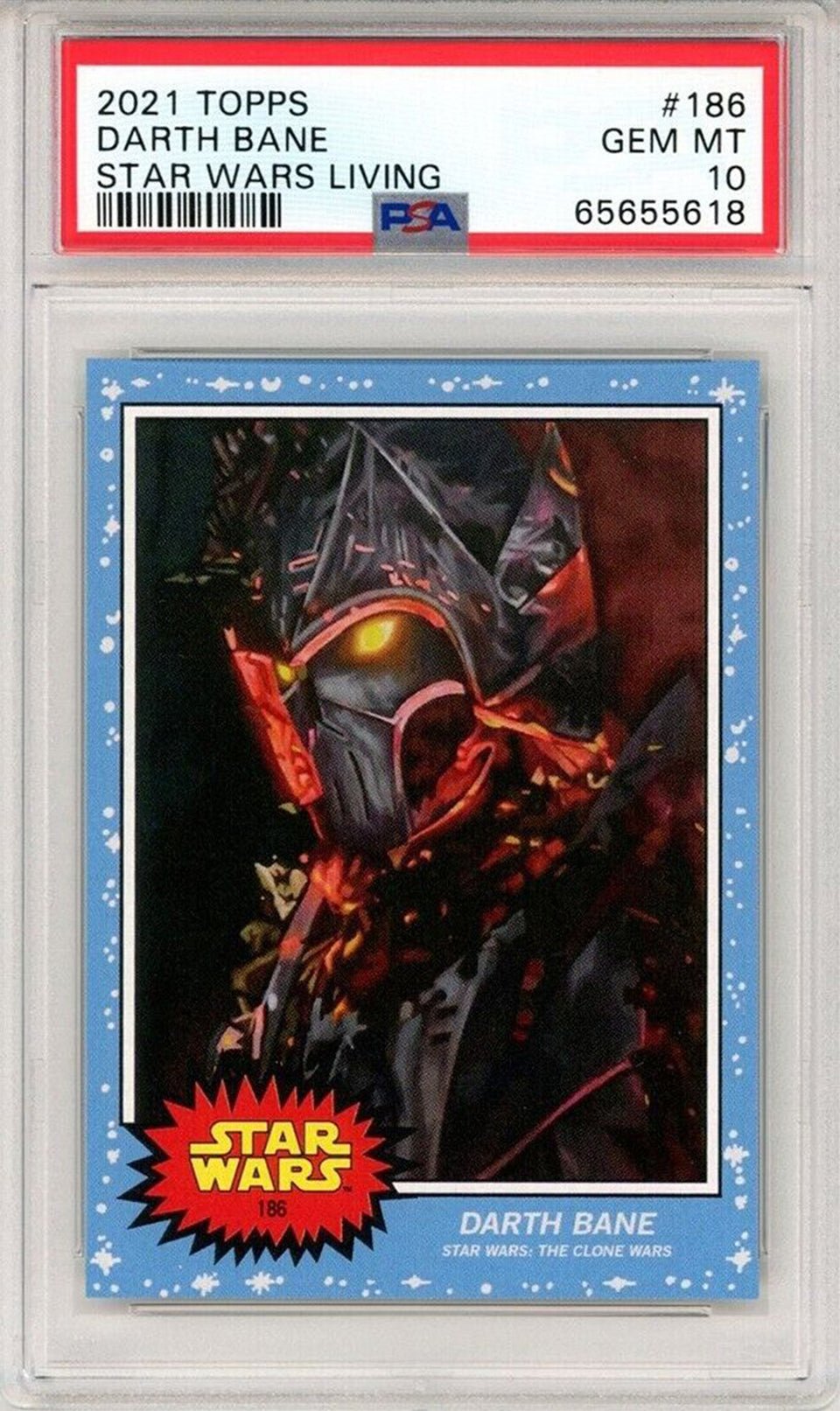 DARTH BANE PSA 10 2021 Topps Star Wars Living #186 Star Wars Base Graded Cards Short Print - Hobby Gems