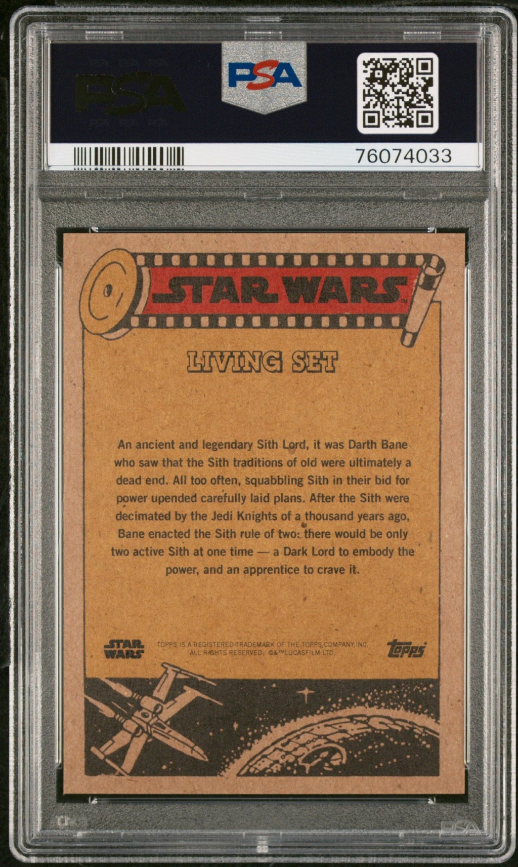 DARTH BANE PSA 10 2021 Topps Star Wars Living Set #186 C2 Star Wars Base Graded Cards Short Print - Hobby Gems