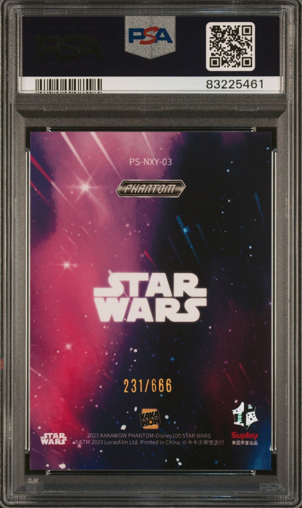 DARTH SIDIOUS PSA 9 2023 Kakawow Phantom Disney100 Star Wars Nebula #63 231/666 Star Wars Graded Cards Parallel Serial Numbered - Hobby Gems