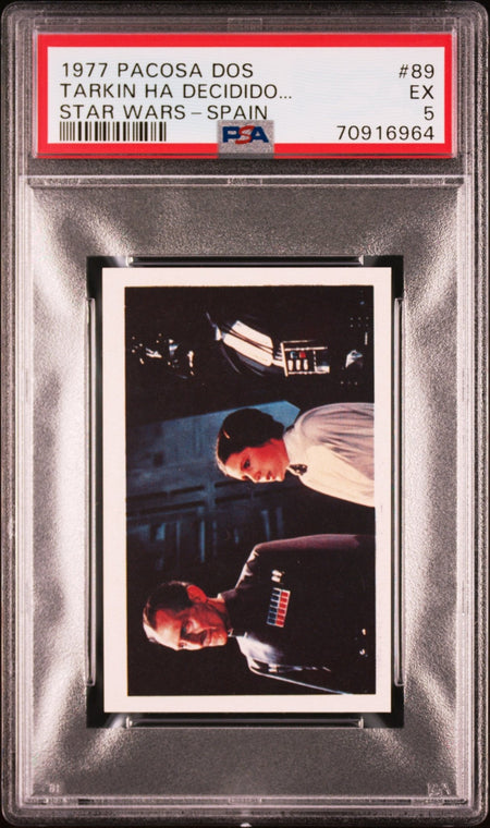 DARTH VADER PRINCESS LEIA PSA 5 1977 Pacosa Dos Star Wars Spain #89 Star Wars Base Graded Cards - Hobby Gems