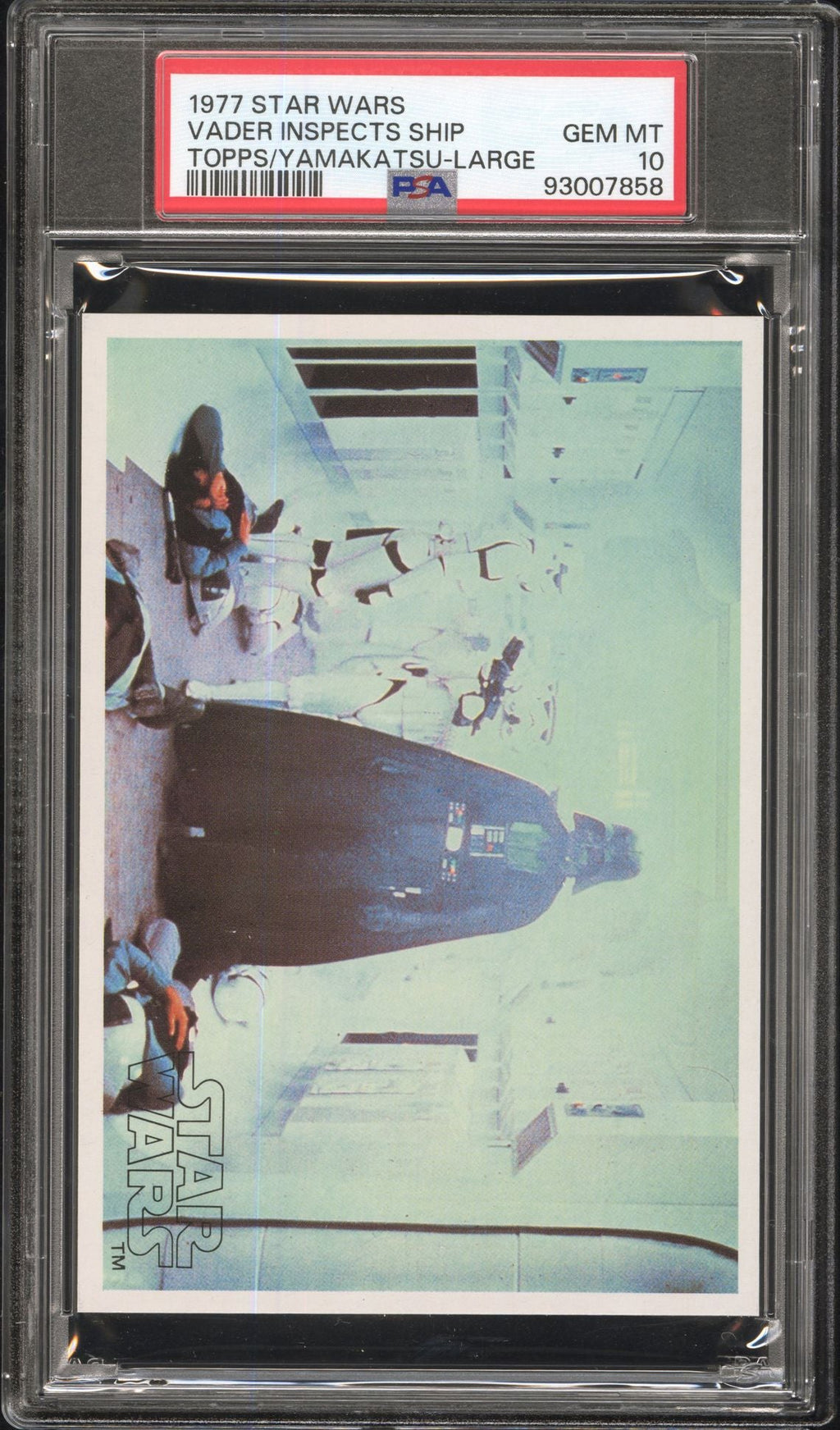 DARTH VADER PSA 10 1977 Star Wars Topps Yamakatsu Large Vader Inspects Ship Star Wars Base Graded Cards - Hobby Gems