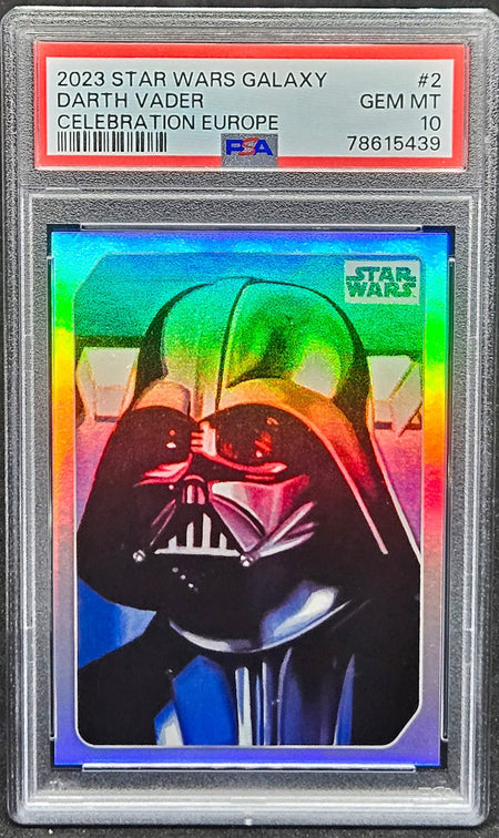 DARTH VADER PSA 10 2023 Star Wars Galaxy Celebration Europe #2 Star Wars Base Graded Cards - Hobby Gems