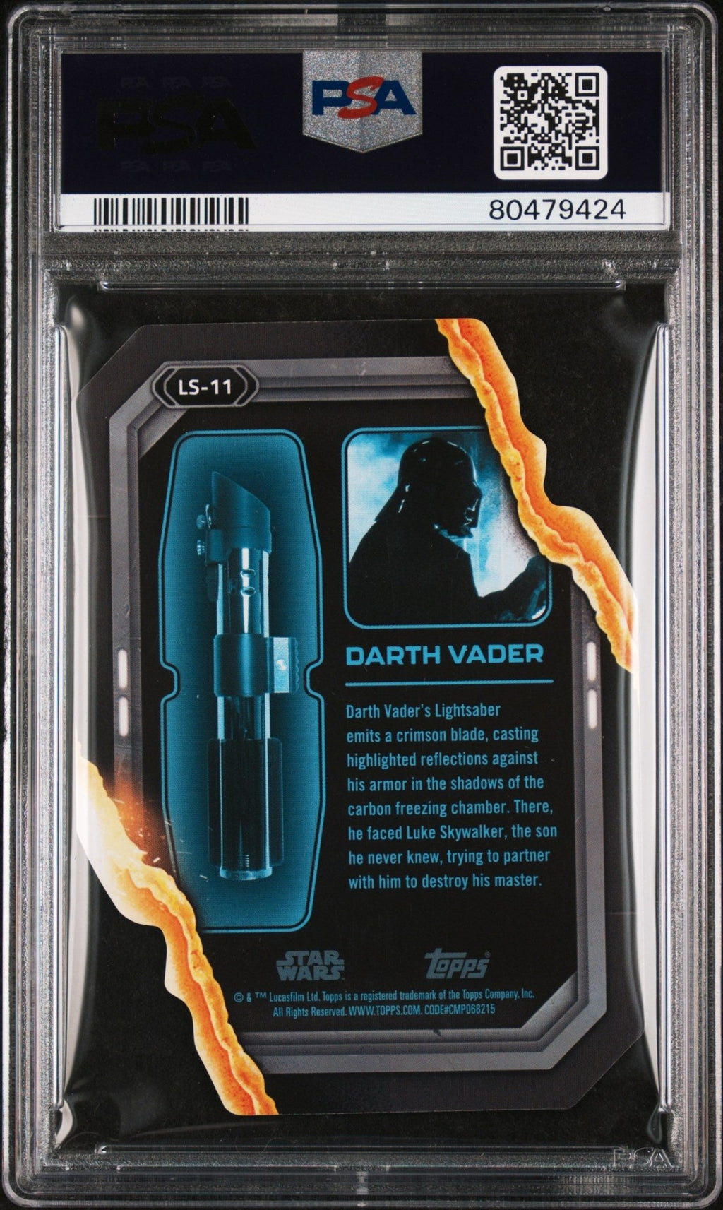 DARTH VADER PSA 10 2023 Topps Star Wars Lightsaber Stylings Die-Cut #LS11 C2 Star Wars Graded Cards Insert - Hobby Gems