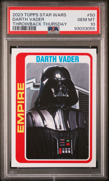 DARTH VADER PSA 10 2023 Topps Star Wars Throwback Thursday TBT #50 C2 Star Wars Base Graded Cards - Hobby Gems