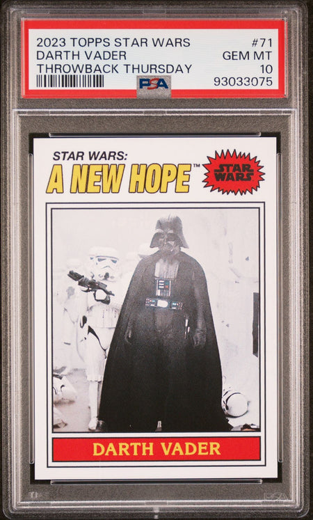 DARTH VADER PSA 10 2023 Topps Star Wars Throwback Thursday TBT #71 C2 Star Wars Base Graded Cards - Hobby Gems