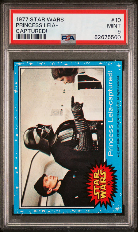 DARTH VADER PSA 9 1977 Star Wars Princess Leia Captured! #10 Star Wars Base Graded Cards - Hobby Gems