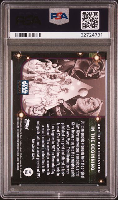 DARTH VADER PSA 9 2011 Topps Star Wars Galaxy Series 6 in the Beginning #62 Star Wars Base Graded Cards - Hobby Gems