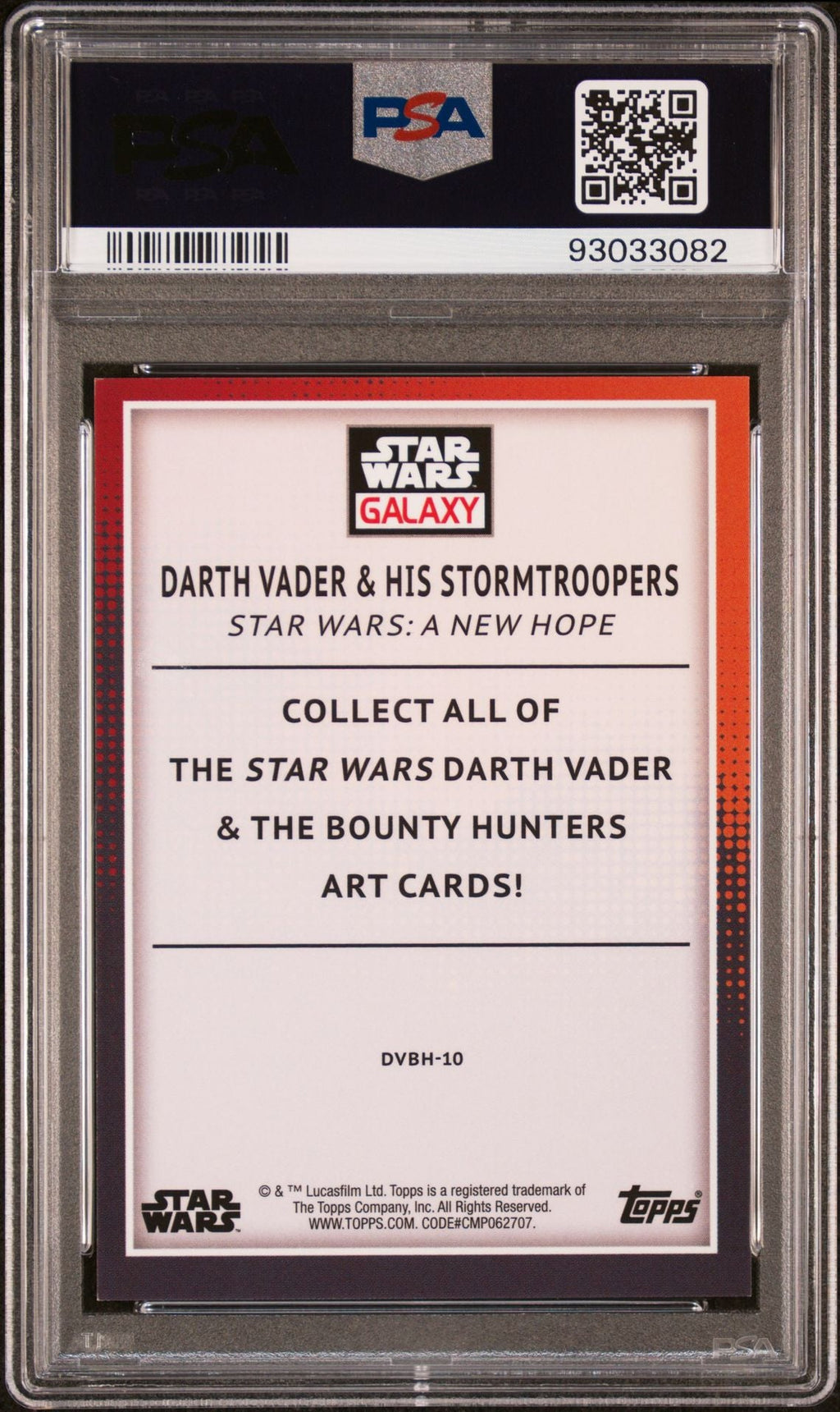 DARTH VADER PSA 9 2023 Topps Star Wars Chrome Galaxy Wave Refractor #DVBH - 10 18/35 Star Wars Graded Cards Parallel Serial Numbered - Hobby Gems