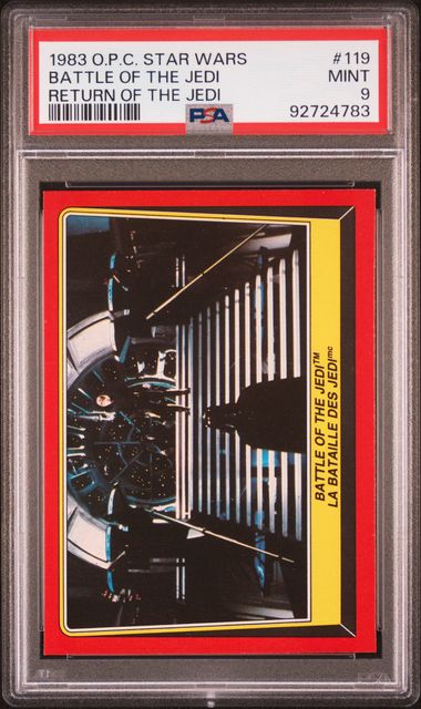 DARTH VADER SKYWALKER PSA 9 1983 O - Pee - Chee OPC Star Wars Return of the Jedi #119 Star Wars Base Graded Cards - Hobby Gems