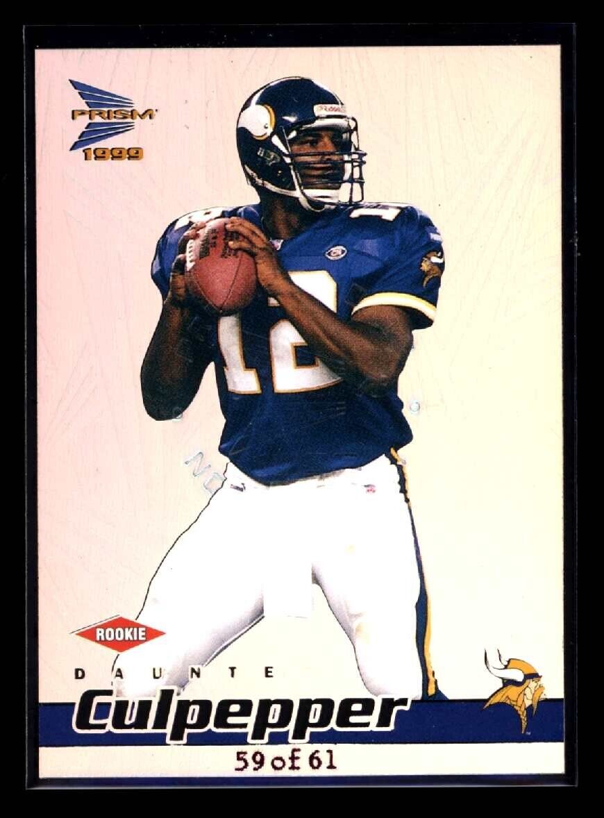 DAUNTE CULPEPPER 1999 Pacific Prism Premiere Date RC #80 59/61 Football Parallel RC Serial Numbered - Hobby Gems