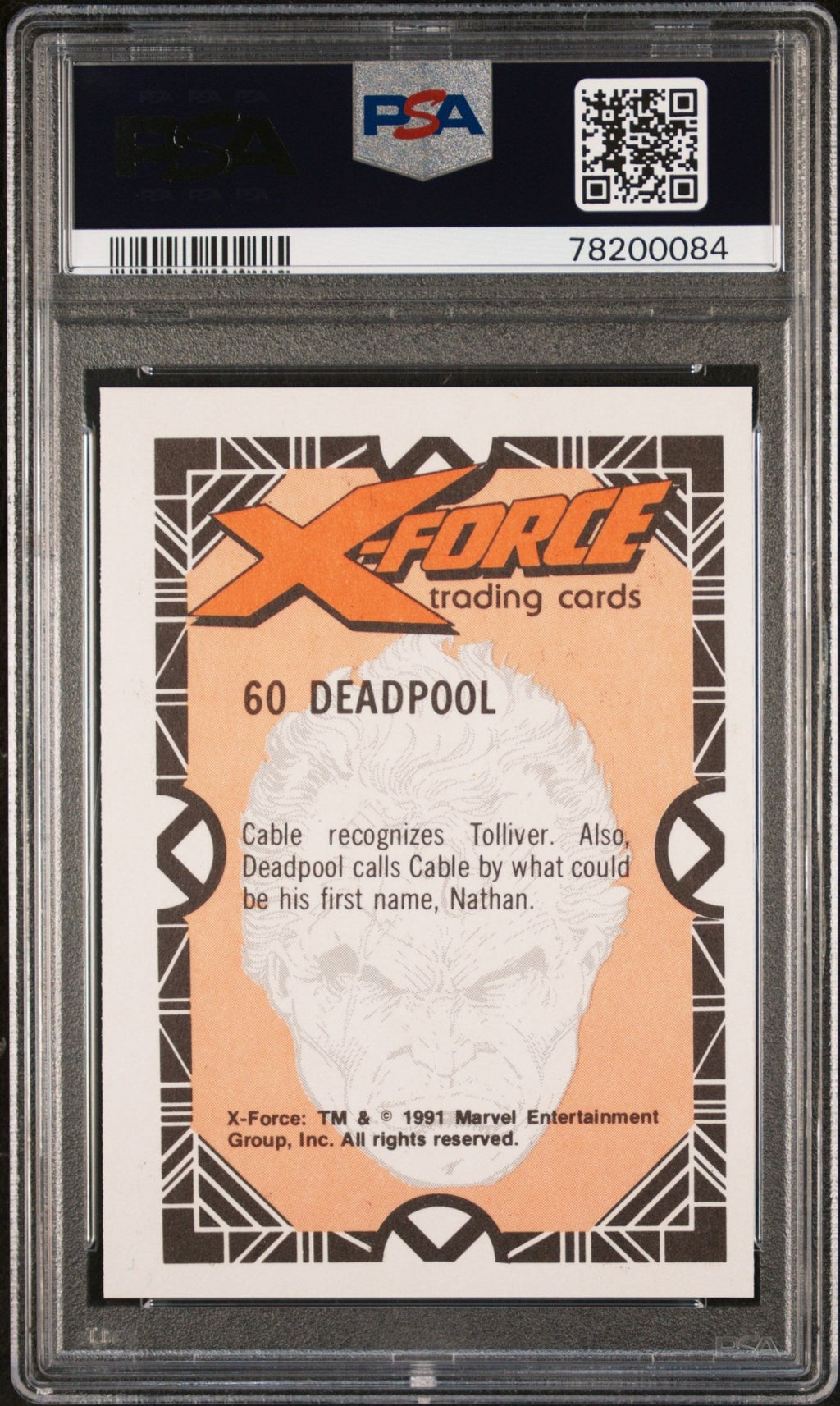 DEADPOOL PSA 7 1991 Comic Images Marvel X-Force #60 C2 Marvel Base Graded Cards - Hobby Gems