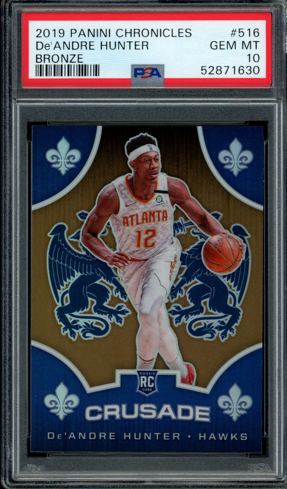 DE'ANDRE HUNTER PSA 10 2019-20 Panini Chronicles Crusade Bronze Prizm #516 SSP Basketball Graded Cards Parallel RC - Hobby Gems