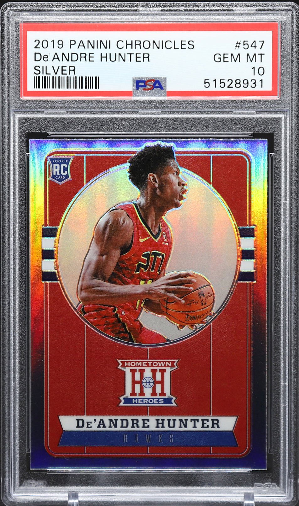 DE'ANDRE HUNTER PSA 10 2019-20 Panini Chronicles Hometown Silver Prizm #547 Basketball Graded Cards Parallel RC - Hobby Gems