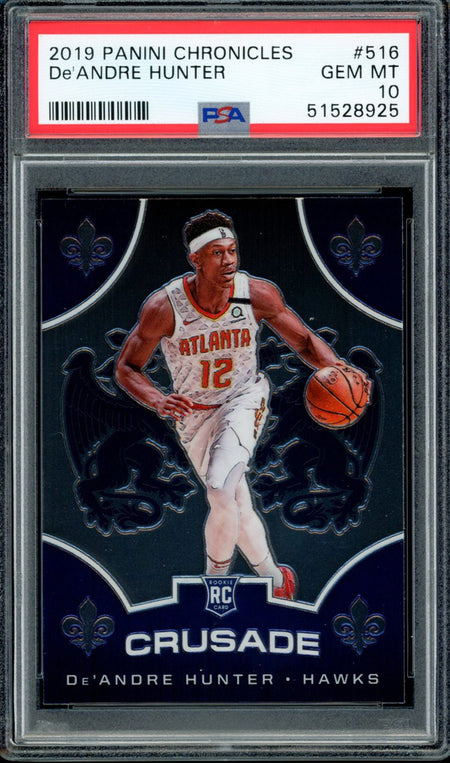 DE'ANDRE HUNTER PSA 10 2019-20 Panini Chronicles RC Crusade #516 Basketball Base Graded Cards RC - Hobby Gems