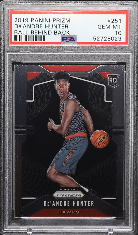 DE'ANDRE HUNTER PSA 10 2019-20 Panini Prizm RC Image Variation #251 Basketball Base Graded Cards Short Print - Hobby Gems