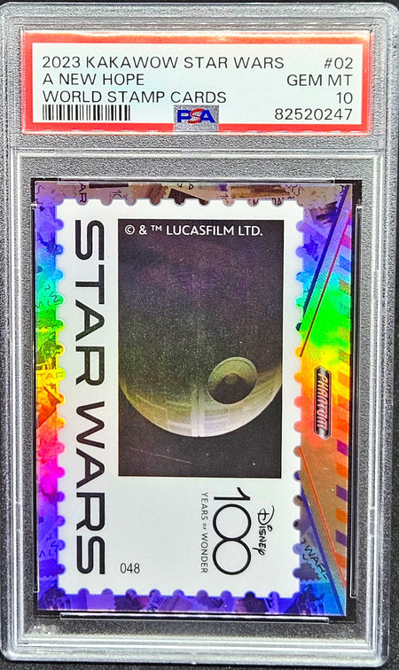 DEATH STAR PSA 10 2023 Kakawow Phantom Disney100 Star Wars Stamp #02 Star Wars Graded Cards Insert - Hobby Gems