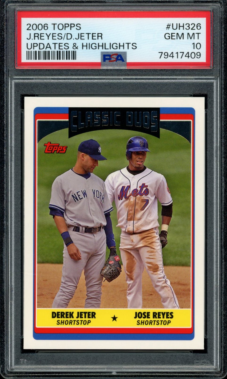 DEREK JETER JOSE REYES PSA 10 2006 Topps Updates & Highlights #UH326 Baseball Base Graded Cards - Hobby Gems